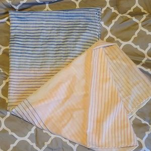 Light Weight blue/coral infinity scarf